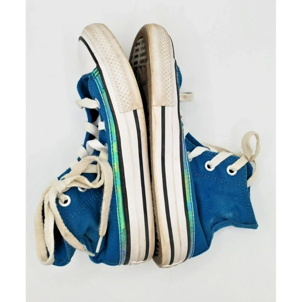 Converse All Star Youth Size 12 Turquoise Shoes 365983F